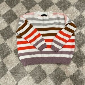 Multi striped crewneck